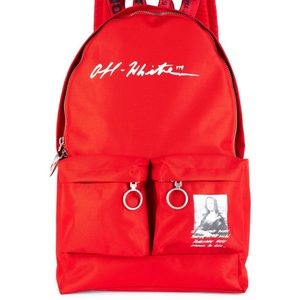 Off White Graphic Logo Backpack